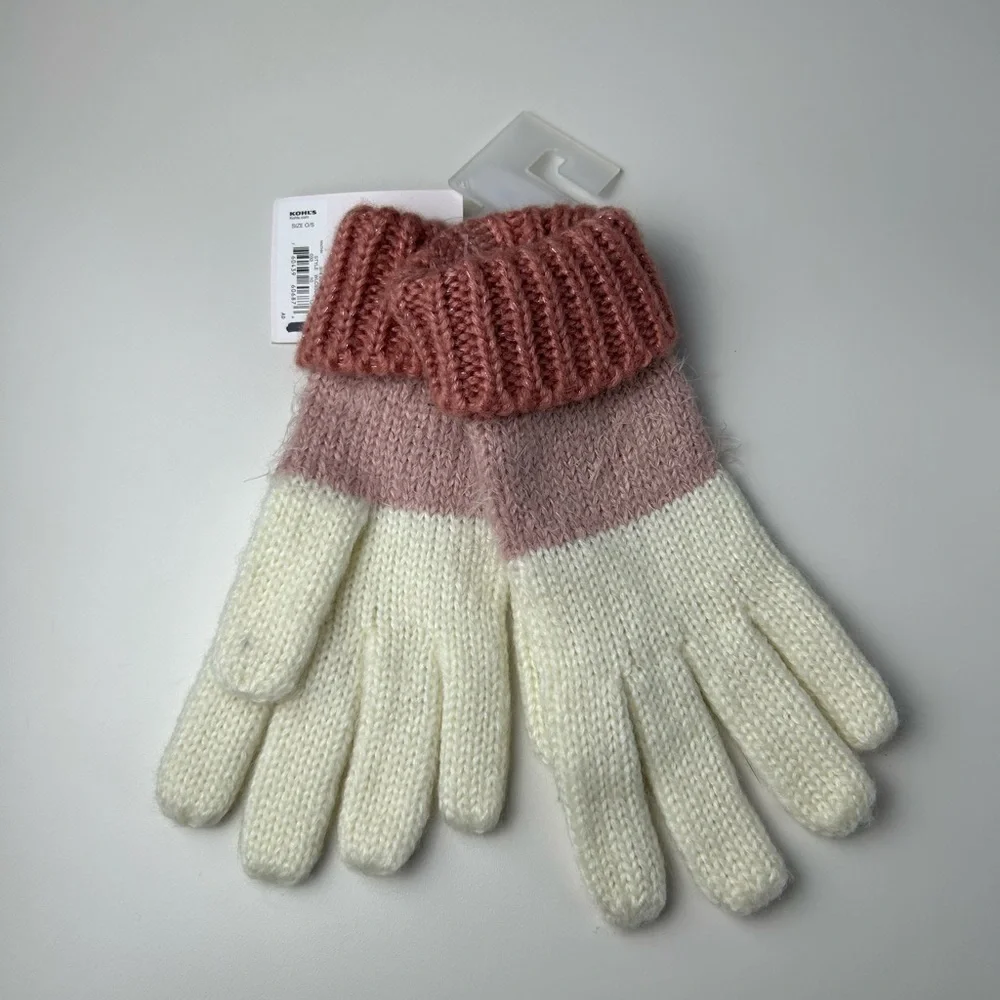 Women's LC Lauren Conrad mixed yarn striped‎ gloves